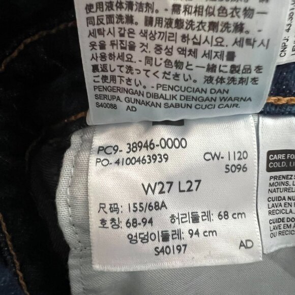 Levi's Tailored Ribcage Straight Leg Jeans Dark Wash Women's Size 27 - Picture 12 of 12